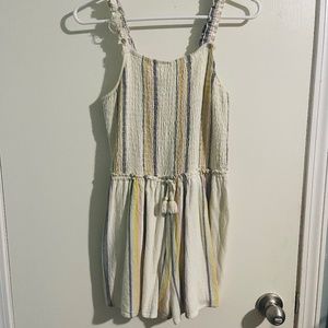 Boho vintage playsuit Romper linen